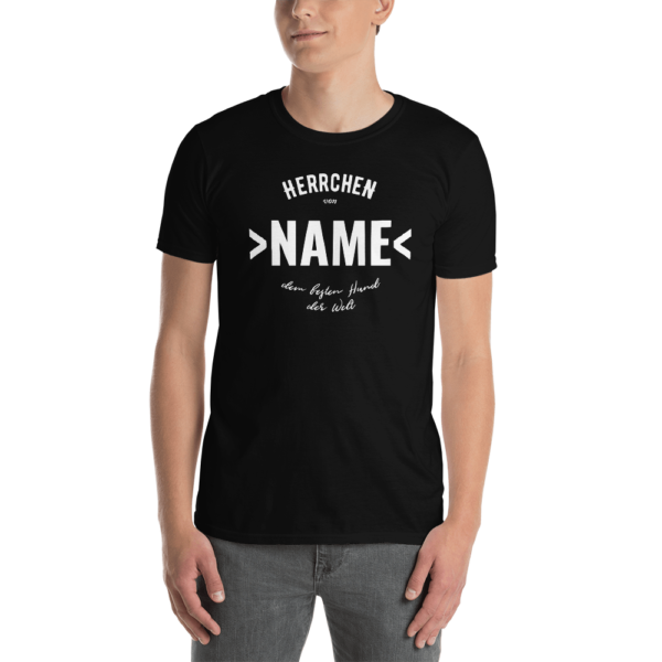 Herrchen von dem besten Hund der Welt T-Shirt Personalisierbar Geschenk