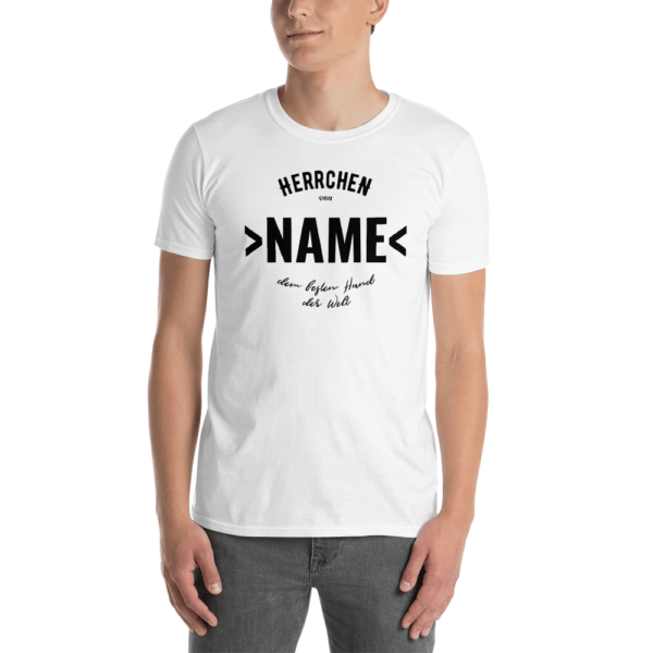 Herrchen von dem besten Hund der Welt T-Shirt Personalisierbar Geschenk